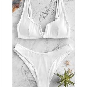 Zaful white bikini NWT size large